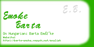 emoke barta business card